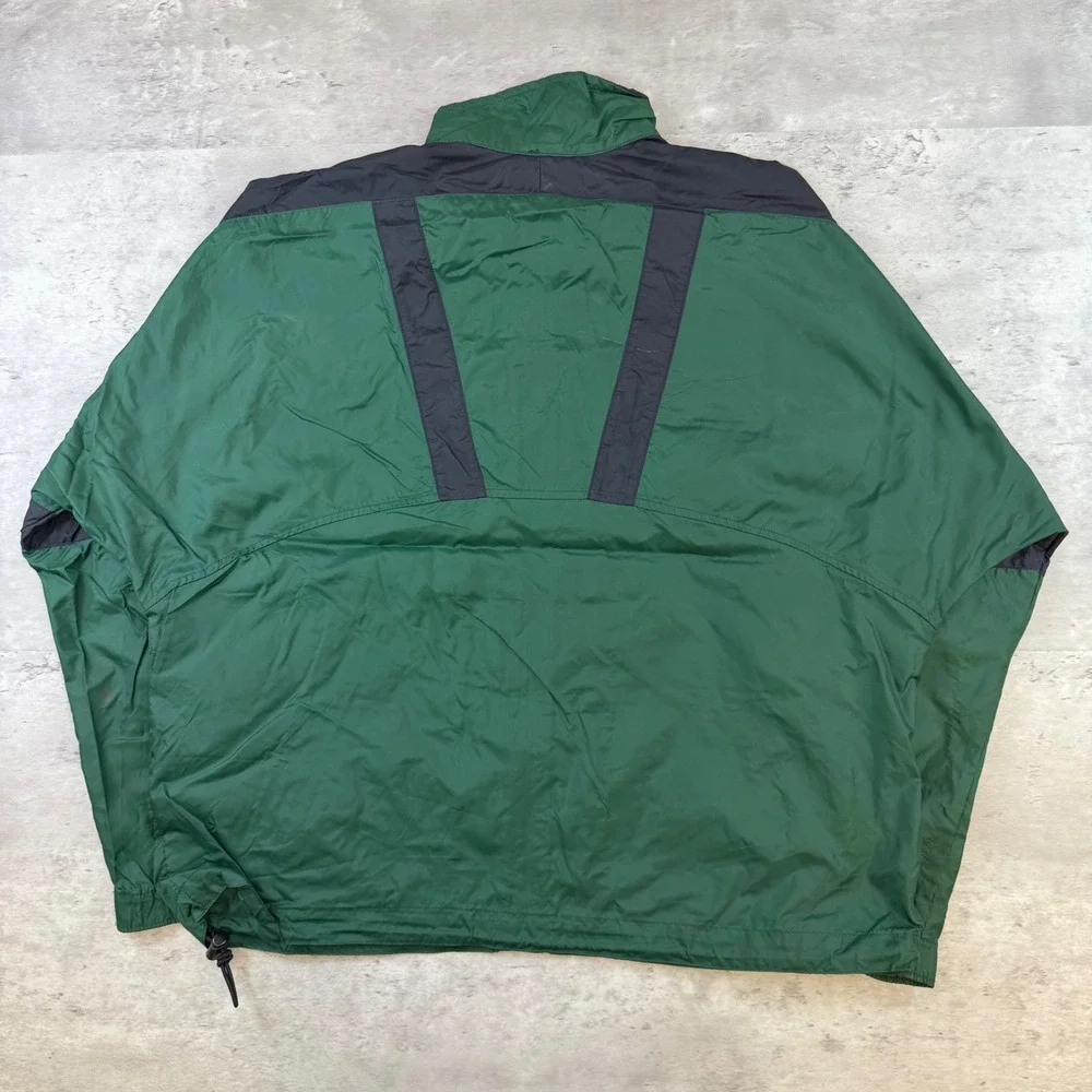 Vintage Nike Windbreaker Jacket Green Black Colorblock Full Zip Mens M 90s
